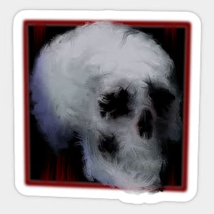 Smudged abstract skull Sticker